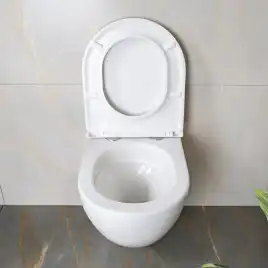 Унитаз подвесной AVS Атлант 801-0045-P-T2-GW безободковый, со смывом Торнадо, белый