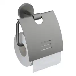 Держатель туалетной бумаги Aquatek Бетта AQ4609BGM с крышкой, Оружейная сталь