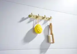 Планка с 4 крючками Aquatek Европа AQ4123BG, Золото матовое