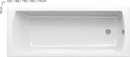 Акриловая ванна Ravak Classic II 160х70 CC41000000 прямоугольная, Белая