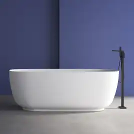 Акриловая ванна Abber 170х75 AB9260, отдельностоящая, Белая глянцевая