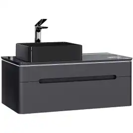 Тумба под раковину Jorno SHINE 100 Shi.01.100/P/A Серый антрацит