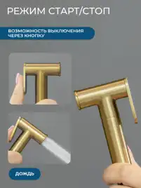 Гигиенический душ со смесителем AVS Pulse 811-031-BG, брашированное золото
