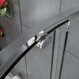 Душевой уголок Azario 90х90 AZ-S43-90-MB-CL, профиль черный матовый, стекло Прозрачное