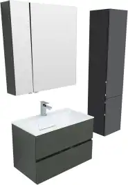 Тумба под раковину Aquanet Алвита 80 серый антрацит 215120