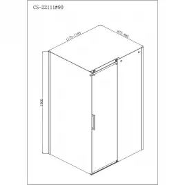 Душевой уголок Loranto Neo 120х90 CS-22111-120*90, стекло Прозрачное, профиль Серебро