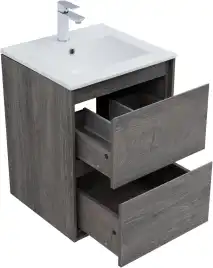 Тумба под раковину Aquanet Милан 50 дуб рошелье, подвесная, 336371