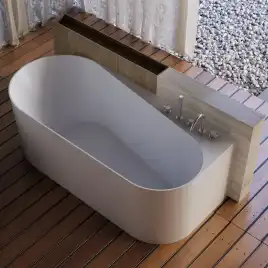 Акриловая ванна Abber 170х78 AB9496-1.7 R, отдельностоящая, Белая глянцевая