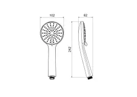 Душевая лейка Aquatek Бетта AQ2009BGM, Оружейная сталь