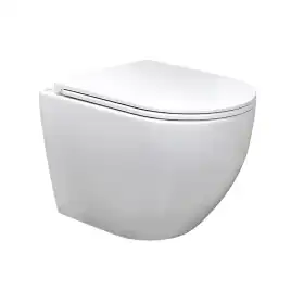 Унитаз подвесной AVS Метрополь 801-0044-P-T2-GW безободковый, со смывом Торнадо, белый