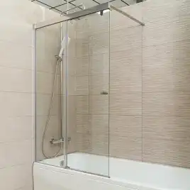 Шторка на ванну AVS Перла 100 L профиль хром, стекло прозрачное, 803-0018-150-5249L-CR-T