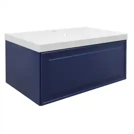 Тумба с раковиной Azario Belloni 80 CS00098084, подвесная, Темно-синий