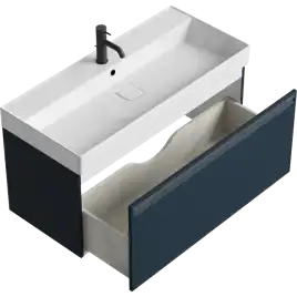 Тумба с раковиной подвесная Aqwella 5 Stars Pure 100 см, PUR0110GRM, цвет Серый