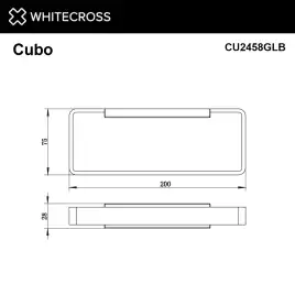 Полотенцедержатель Whitecross CUBO gold brushed, CU2458GLB, Золото брашированное