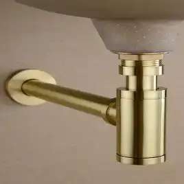 Сифон для умывальника CeramaLux RD015, золото