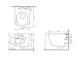 Подвесной унитаз Aquatek Либерти AQ1999T-00 безободковый, смыв торнадо, с сиденьем микролифт, Белый