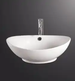 Раковина накладная CeramaLux 590х385х190 9019, цвет Белый