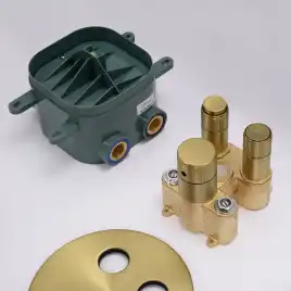 Встраиваемая душевая система AVS LUXURY 811-501-BG термостат, брашированное золото