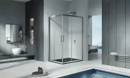 Душевой уголок Good Door COFE CR-120-80-C-B профиль Черный стекло прозрачное