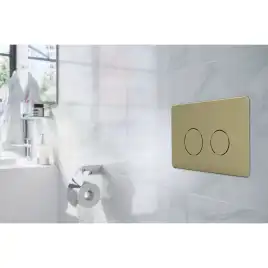 Кнопка смыва AZARIO AZ-8200-0086/AZ-P57-0160 двойная, круглая, цвет золото