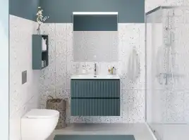 Тумба под раковину BelBagno UNO-MINI-800-2C-SO-AO подвесная, Голубой Матовый