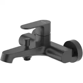 Смеситель для ванны Aquatek Оберон AQ1240MB, однорычажный, с коротким изливом, Черный матовый