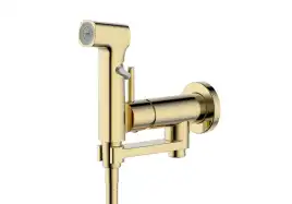 Смеситель с гигиеническим душем Aquatek Ника AQ1819BG, Золото матовое