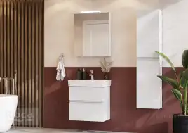 Зеркальный шкаф Roca Oleta 60 A857646806 с подсветкой, Белый глянец