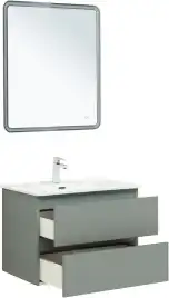 Тумба под раковину Aquanet Вега 2.0 70 мисти грин, подвесная, 337960