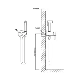 Гигиенический душ Vincea VHFW-101MB со смесителем, черный