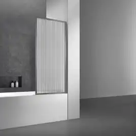 Шторка для ванны Vincea  70 VSB-41700FLGM, неподвижная, профиль вороненая сталь, стекло рифленое
