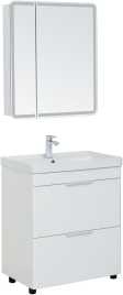 Тумба под раковину Aquanet Ирис new 70 белый глянец (2 ящика) 310153