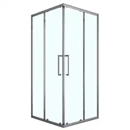 Душевой уголок Loranto 100х100 CS-AB01GG-100, профиль серый матовый, стекло Прозрачное