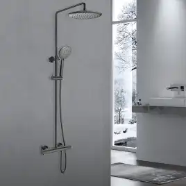 Душевая система  Vincea Desire VSFS-1D0TGM VSFS-1D0TGM  с термостатом, вороненая сталь