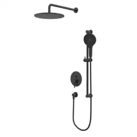 Душевая система для душа WHITECROSS Y black YSET05TOPBL, скрытого монтажа, Черный матовый