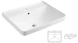 Тумба с раковиной Azario Мила 60 CS00080140, подвесная, Белая глянцевая