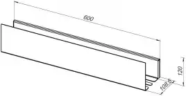 Полка Aquanet Магнум Н 60x12 белая матовая, 341538