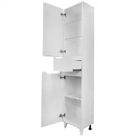 Шкаф-пенал Azario Lotos 40 CS00083926 левый напольный, Белый