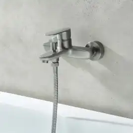 Смеситель для ванны Aquatek Ника AQ1840BGM, Оружейная сталь