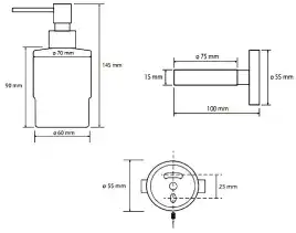 Настенный дозатор для жидкого мыла вариант MINI 200 мл 7,5 см BEMETA CORAL медное золото глянец 158109102