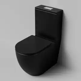 Напольный унитаз Grossman GR-4494BMSQ безободковый, смыв торнадо, Черный матовый