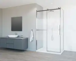 Душевой уголок Vincea Como Soft 110х80 VSR-1CS8011CL, дверь раздвижная, профиль хром, стекло прозрачное