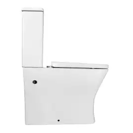 Унитаз напольный Azario Blaise AZ-55-1 безободковый, с бачком и сидением микролифт, Белый глянцевый