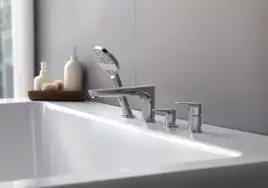 Смеситель на борт ванны Aquatek Бетта AQ1148CR, однорычажный, с внутренней частью, Хром