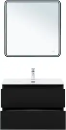 Тумба под раковину Aquanet Вега 2.0 80 черный, подвесная, 337955