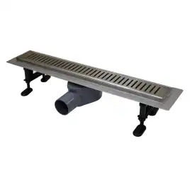 Душевой лоток Azario Stick 80 см AZPP01-80 Stick с перфорированной решеткой, Хром матовый