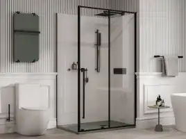Душевой уголок Allen Brau Fantasy 140x100 3.11008.31 + 3.11014.31 черный матовый