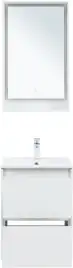 Тумба под раковину Aquanet Милан 50 белый глянец, подвесная, 336366