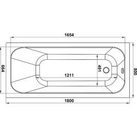 Акриловая ванна Jacob Delafon Trocadero 180x80 E6D355RU-00