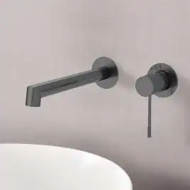 Смеситель для раковины Vincea Desire VBFW-1D1GM встраиваемый однорычажный, вороненая сталь